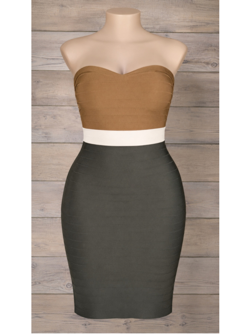 Ashley Stewart Strapless Bandage Bodycon Dress NWT Colorblock Plus size 18/20